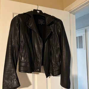 Lucky Brand Leather Moto Jacket.